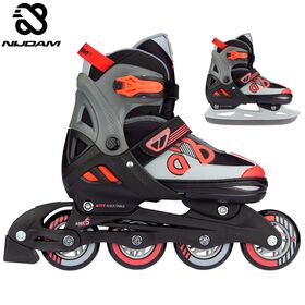 Nijdam Inline Skates - Παγοπέδιλα Combo "Red Raider" Size: 29-32 N14AC01