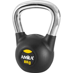 AMILA Kettlebell Rubber Cover Cr Handle 8Kg 44496