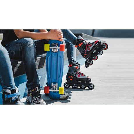 Nijdam Inline Skates - Παγοπέδιλα Combo "Red Raider" Size: 29-32 N14AC01