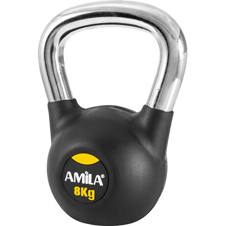 AMILA Kettlebell Rubber Cover Cr Handle 8Kg 44496