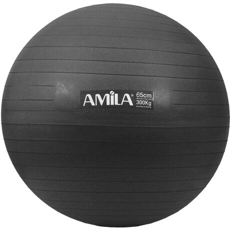 Μπάλα Γυμναστικής AMILA GYMBALL 65cm Μαύρη Bulk 48414